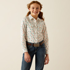 Ariat Girls Steer Garden Snp Shrt
