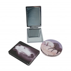 Horse Print Compact Mirror