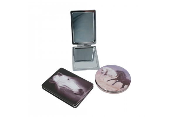Horse Print Compact Mirror