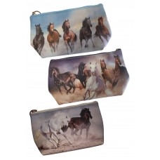 Horse Print Cosmetic Bag