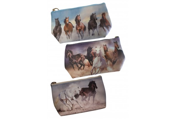 Horse Print Cosmetic Bag