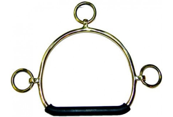 Brass Chifney w/ Rubber Mouth