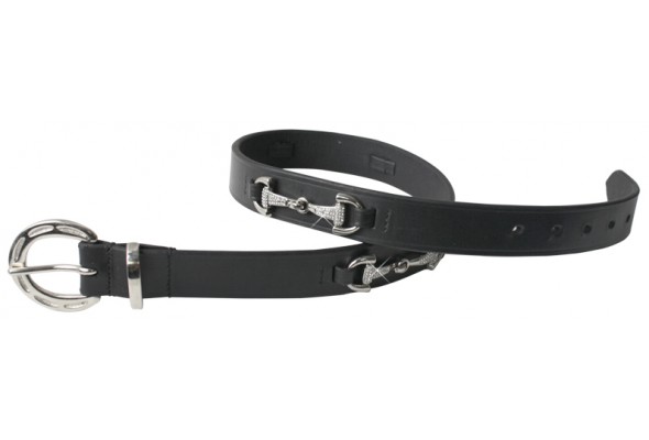 Enzo Leather Belt w/Diamante Bit