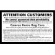 Kiwi 15oz Premium Calico Canvas Rug