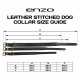 Enzo Leather Stitched Dog Collar