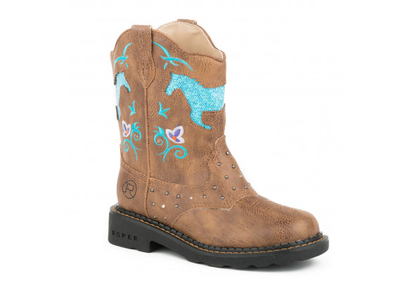 Roper Lil Kids Horse Flowers Light Up
