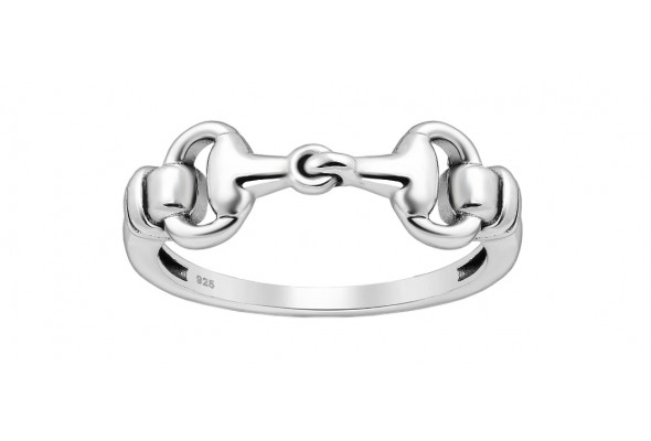 Sterling Silver Horse Snaffle Ring