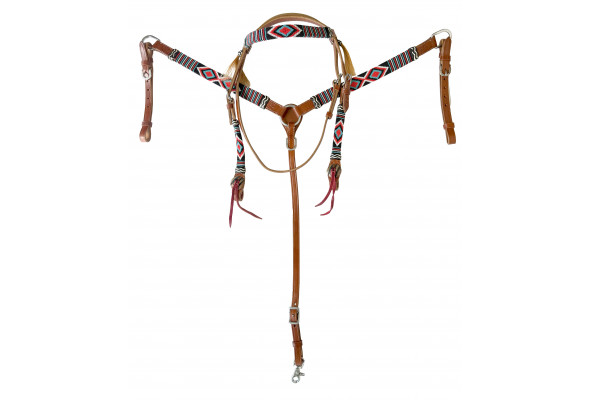 Origin Beaded Headstall & B/Plate Set
