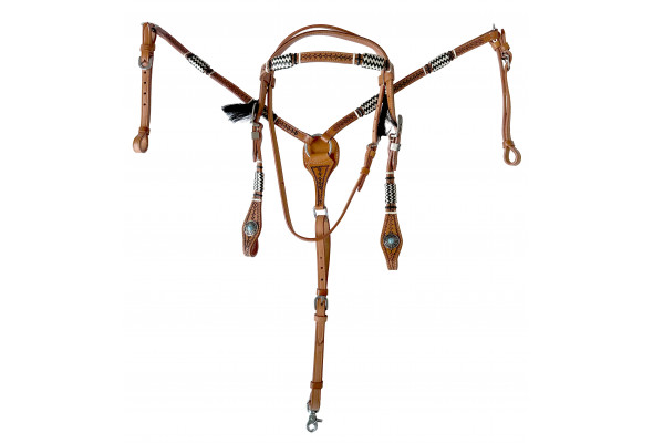 Origin Knotted Headstall & B/Plate Set Origin Knotted Headstall & B/Plate Set