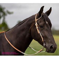 Origin One Ear Headstall wSilver Piping