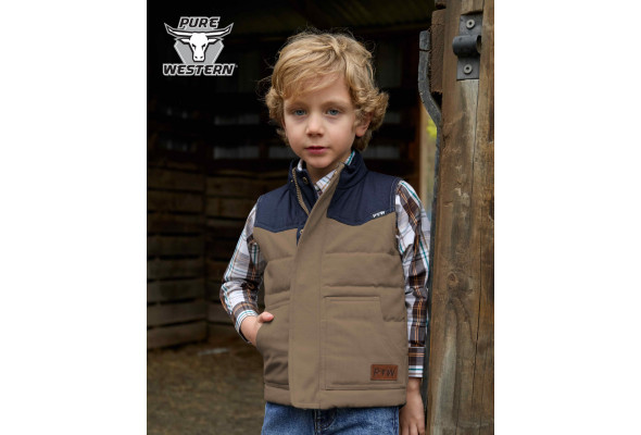Pure Western Boys Jamie Revers Vest Pure Western Boys Jamie Revers Vest