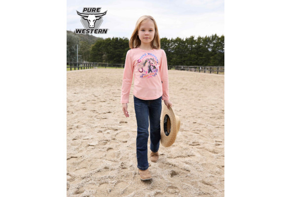 Pure Western Girls Danica LS Tee