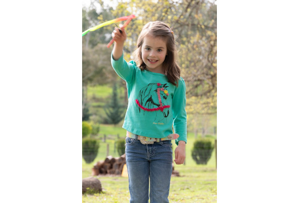 Pure Western Girls Iva L/S Tee