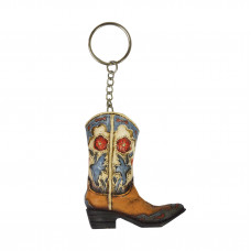Pure Western Boot Dove &Flower Keychain