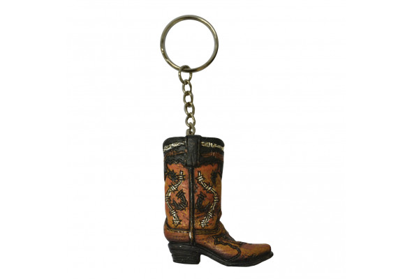 Pure Western Boot Horseshoe Keychain