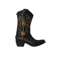 Pure Western Boot Black Flower Magnet