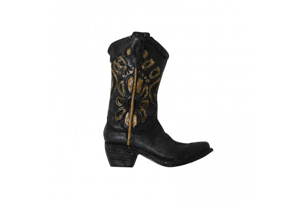 Pure Western Boot Black Flower Magnet