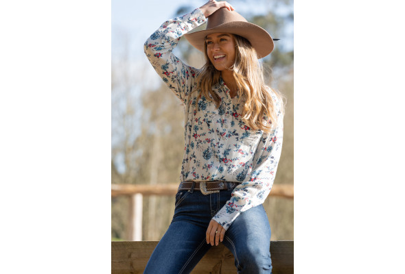 Pure Western Wms Flora LSShirt