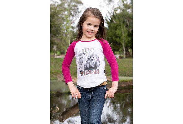 Pure Western Girls Ela LS Tee