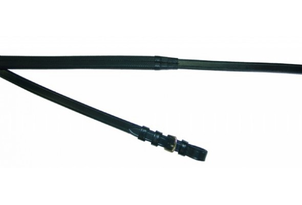 Enzo Rubber Grip Reins Lthr