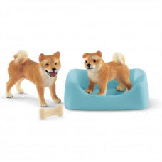 Schleich Shiba Inu Mother and Puppy