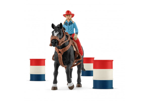 Schleich Cowgirl Barrel Racing Fun