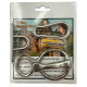 Magnetic Safe Tie Set w/2 Holes SS