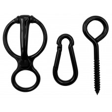 Magnetic Safe Tie Set w/Wood Screw Blk