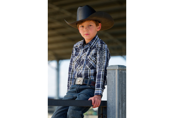 Wrangler Boys Finn Logo LS Shirt