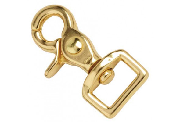 Zilco Rein Snap Brass Square Eye 19mm